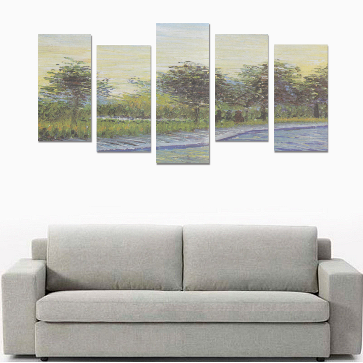River With Tree Canvas Wall Art