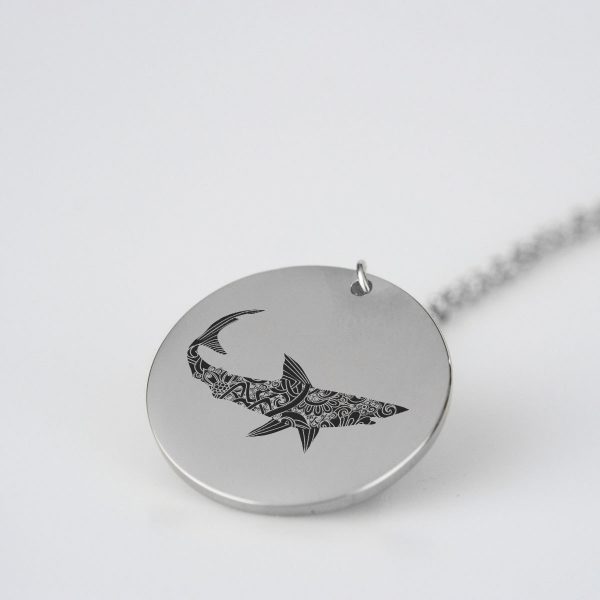 Shark Silhouette Charm Necklace