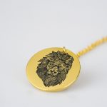 Lion Silhouette Charm Necklace