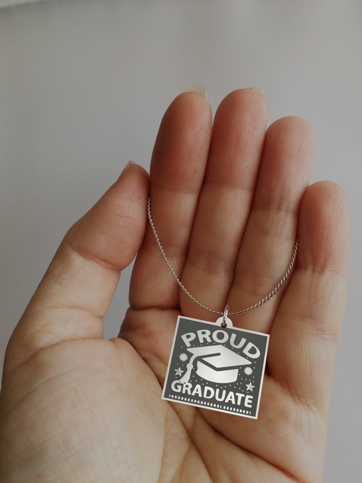 Proud Graduate Charm Necklace