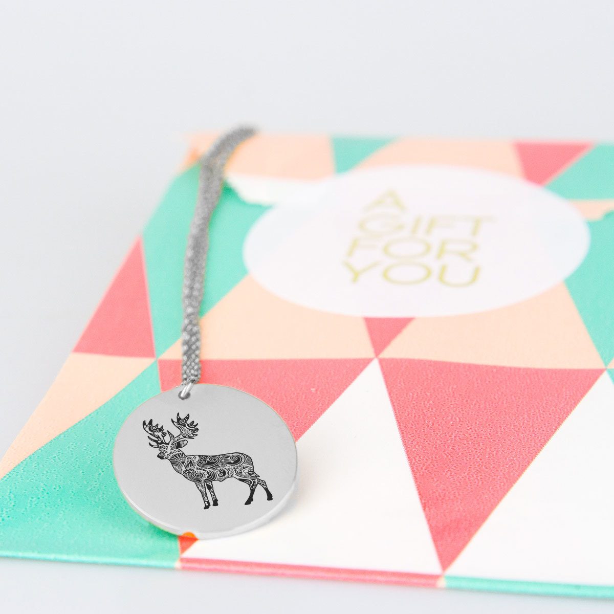 Deer Silhouette Charm Necklace