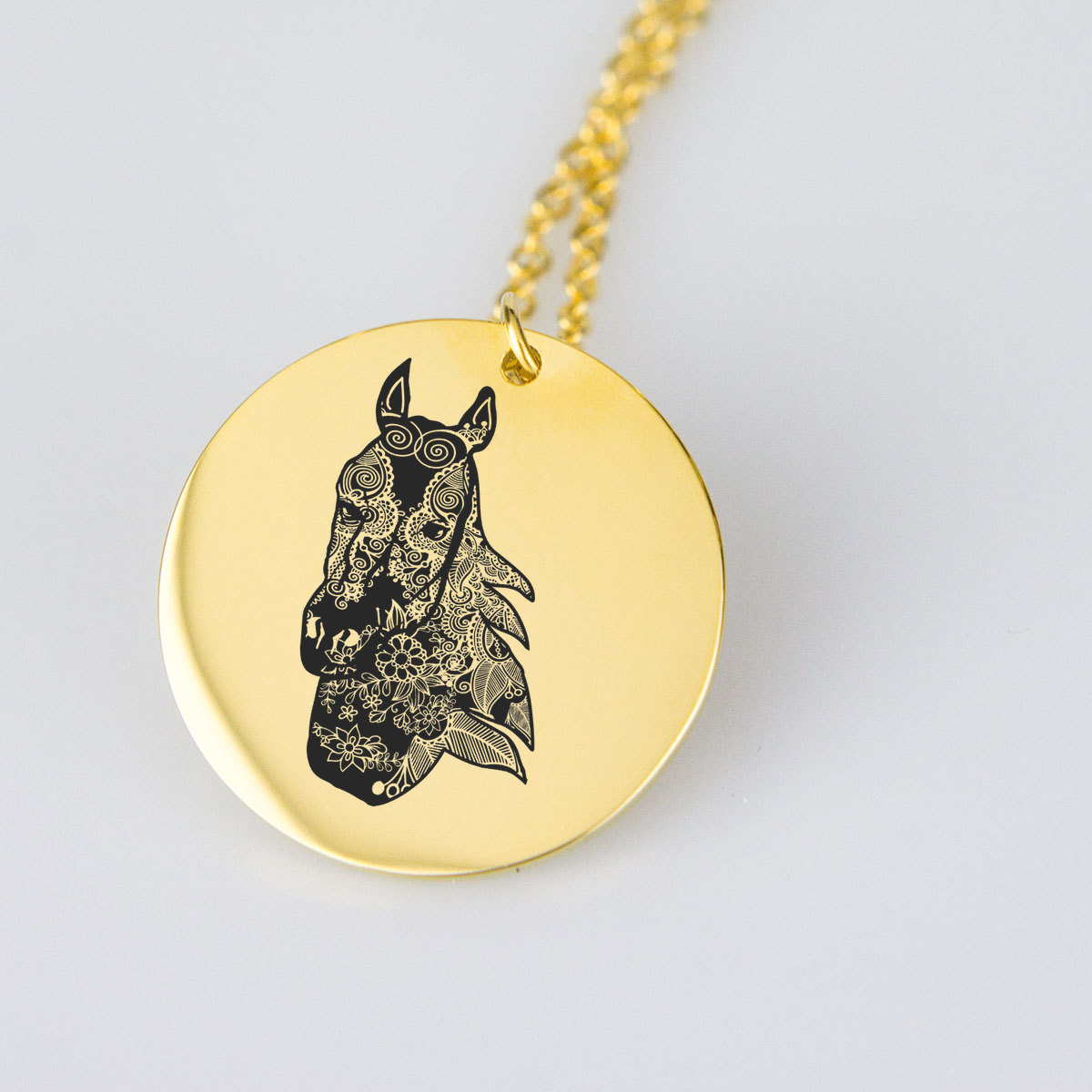 Horse Silhouette Charm Necklace