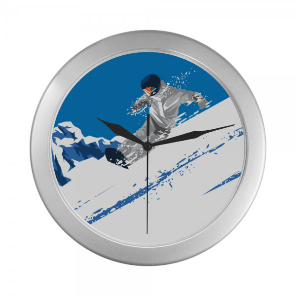 Ice Surfing Print Wall Clock
