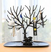 Qingwen Deer Earrings Necklace Ring Pendant Bracelet Jewelry Display Stand Tray Tree Storage jewelry Organizer Holder CE0560 1