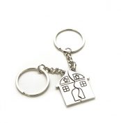 2Pcs/set Lovers Key To My Heart Keychain Valentine's Day Wedding Favors And Gifts Souvenirs Wedding Event & Party Supplies 1