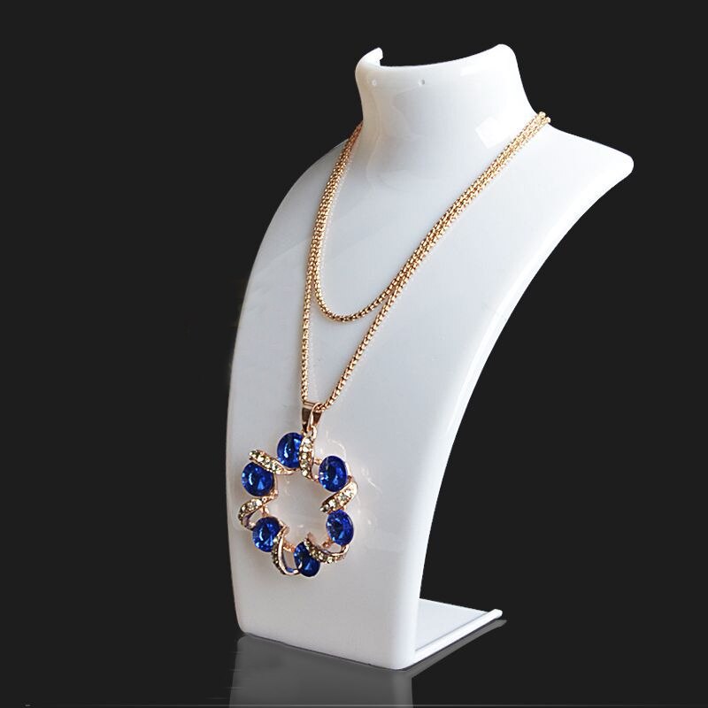 Hot Sale Three Colors 20*13.5*7.3CM Mannequin Necklace Jewelry Pendant Display Stand Holder Show Decorate Jewelry Display Shelf