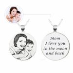 Personalized Photo Engraved Silver Necklace