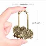 OurWarm Wedding Souvenirs and Gifts Love Lock Engraved Double Heart Concentric Wish Lock You+me=family Castle Wedding Decoration 5