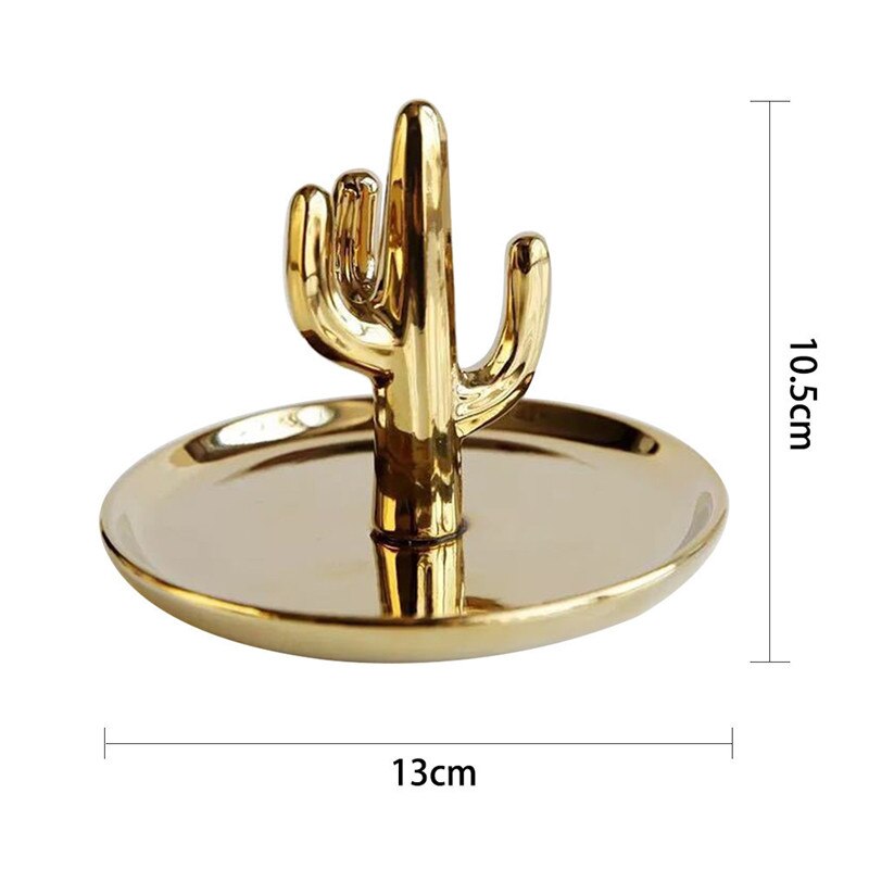Cactus Shaped Jewelry Stand Holder