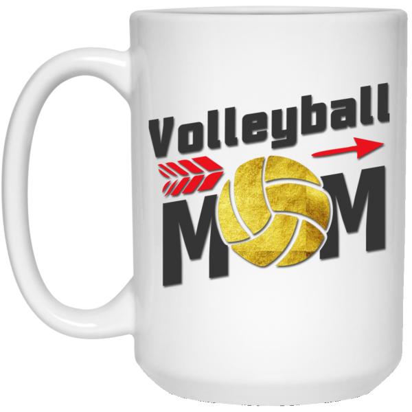 Volleyball Mom White Mug