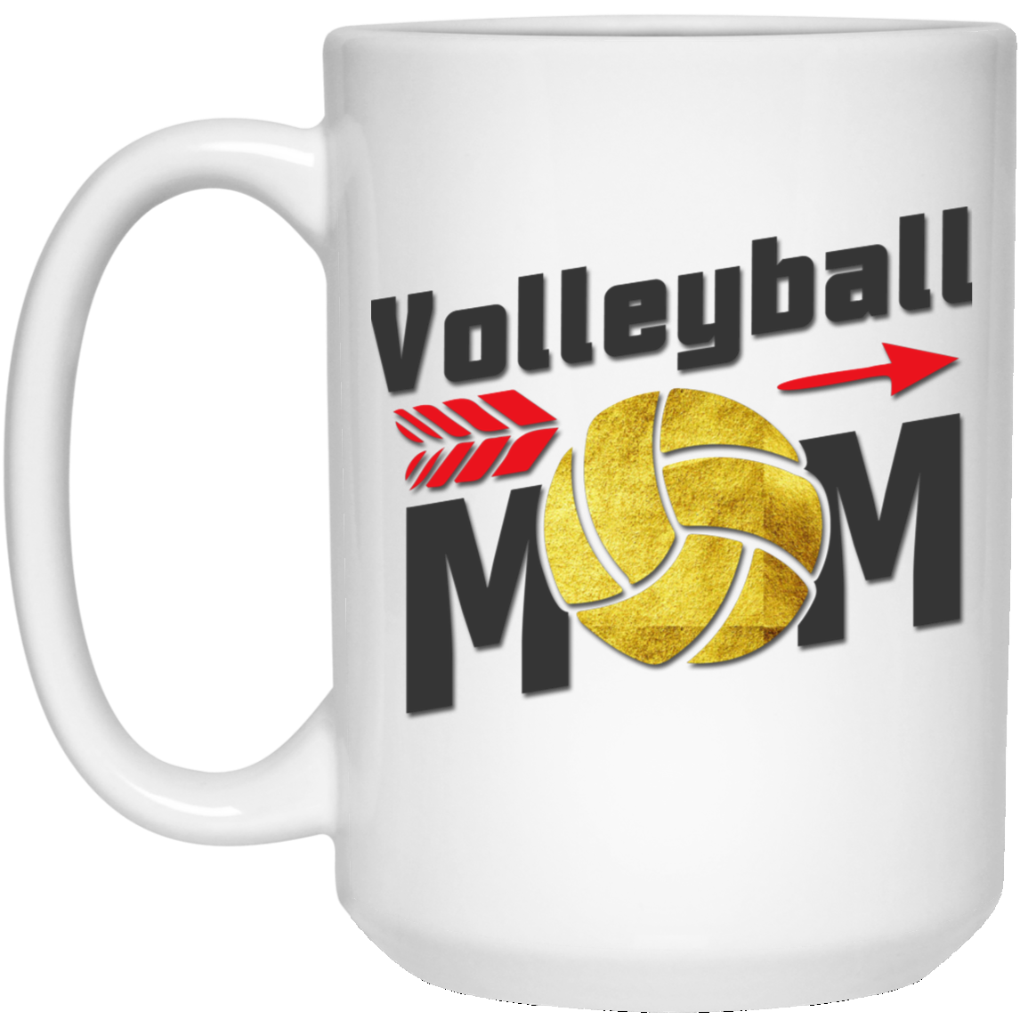 Volleyball Mom White Mug