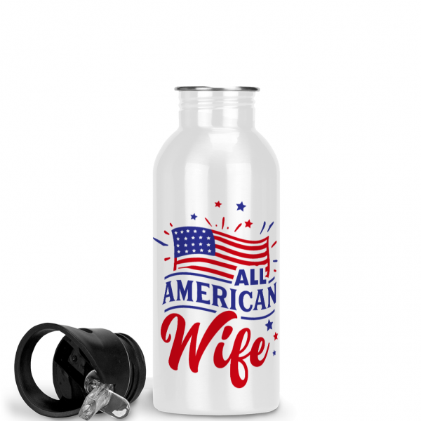 Water Bottle All American Wife 600ml