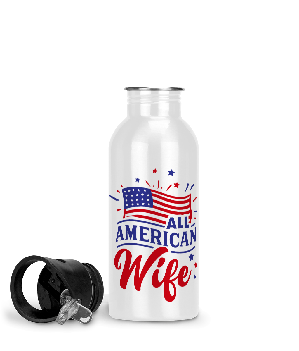 Water Bottle All American Wife 600ml