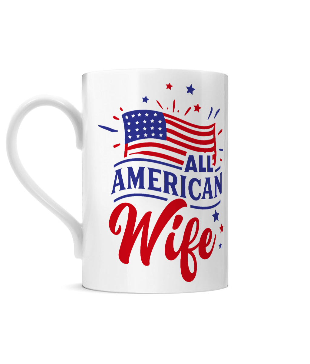 Porcelain Mug All American Wife