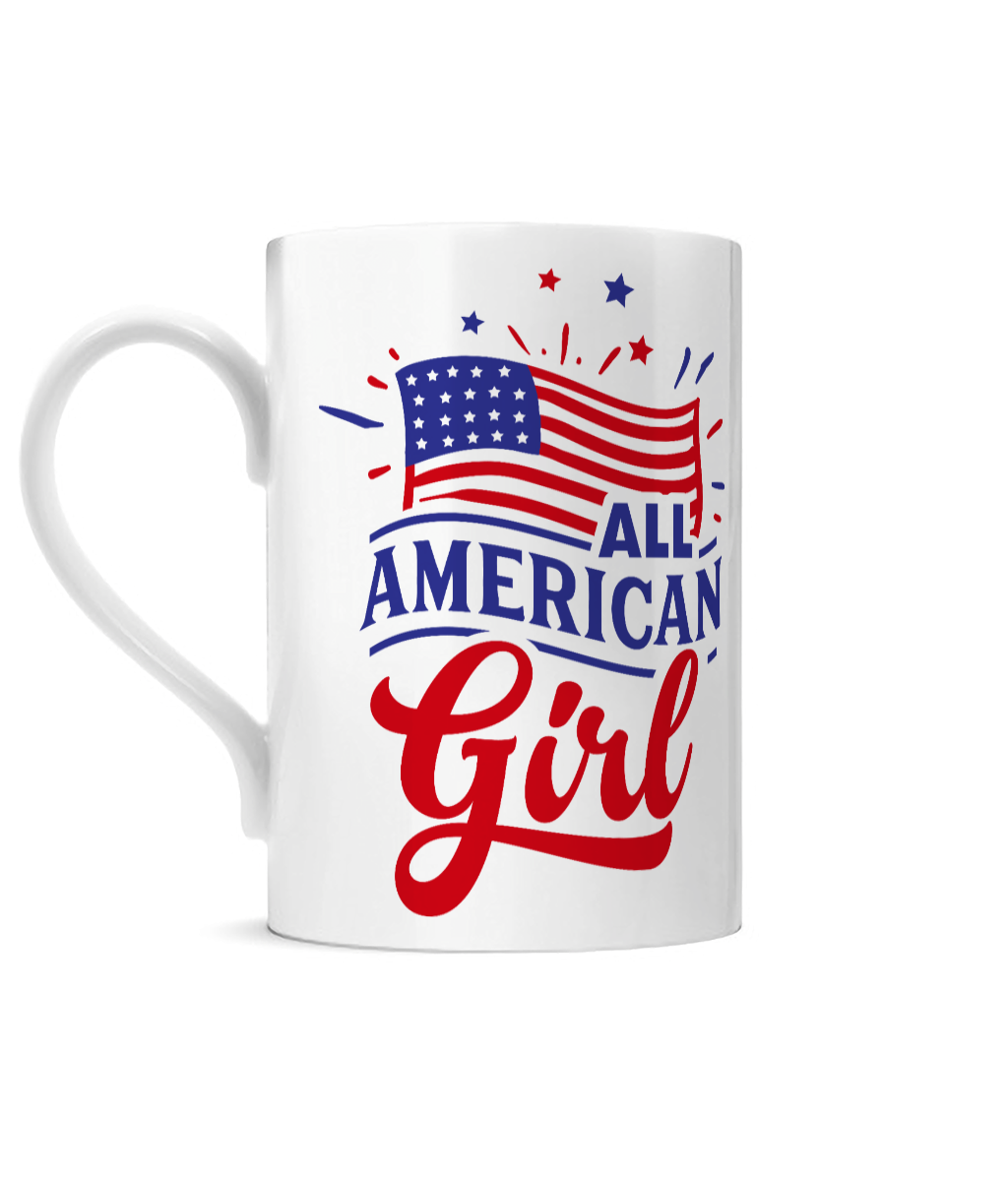 Porcelain Mug All American Girl