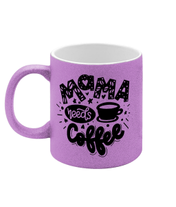 Glitter Ceramic Mug Mama Needs Coffee