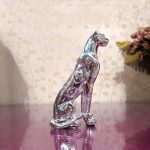Modern Abstract Resin Craft Leopard Shape Statue Ornaments Home Decoration Accessories Resin Leopard Statue Sculpture 3