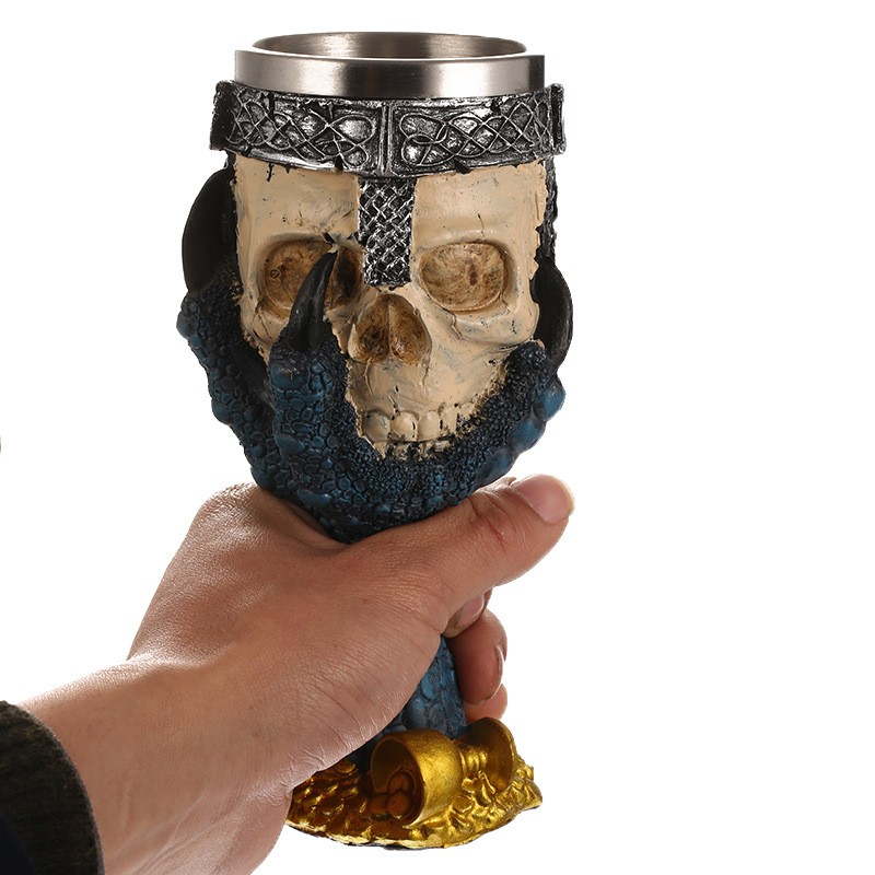 3D Skull Mug Resin Statues For Decoration
