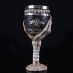 3D Skull Mug Resin Skull Cup Stainless Steel Metal Wine Cup Goblet Cup 4