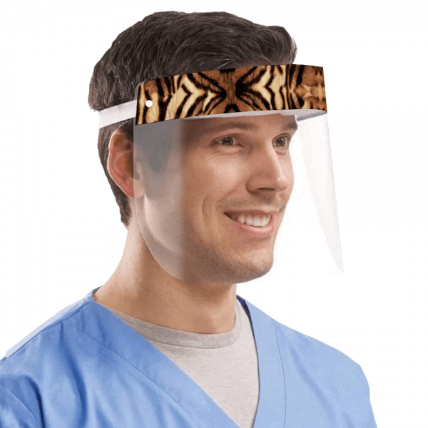 Tiger Print Protective Face Shield