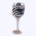 3D Skull Mug Resin Skull Cup Stainless Steel Metal Wine Cup Goblet Cup 3