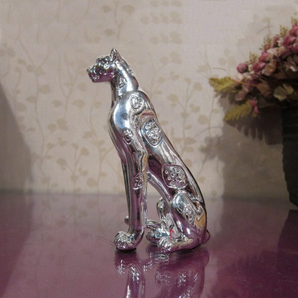 Modern Abstract Resin Craft Leopard Shape Statue Ornaments Home Decoration Accessories Resin Leopard Statue Sculpture 2