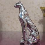 Modern Abstract Resin Craft Leopard Shape Statue Ornaments Home Decoration Accessories Resin Leopard Statue Sculpture 4