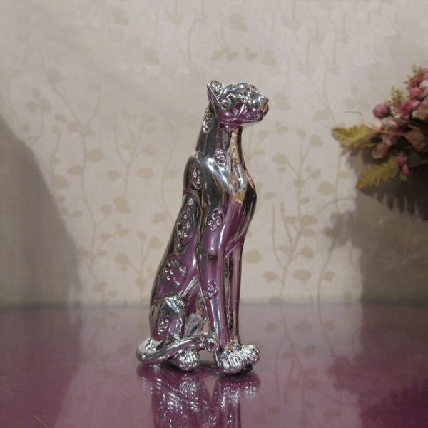Modern Abstract Resin Craft Leopard Shape Statue Ornaments Home Decoration Accessories Resin Leopard Statue Sculpture 1