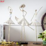 Shell Female Statue Wrought Iron Figure Sculpture Modern Statues for Decoration Home Decoration Accessories for Room 2