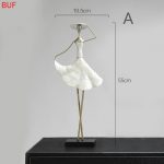 Shell Female Statue Wrought Iron Figure Sculpture Modern Statues for Decoration Home Decoration Accessories for Room 4