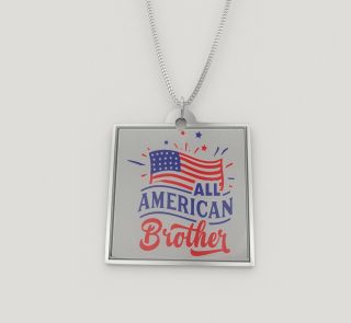 All American Brother Pendant Necklace