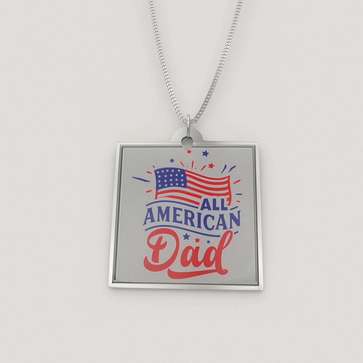 All American Dad Pendant Necklace