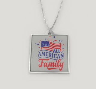 All American Family Pendant Necklace