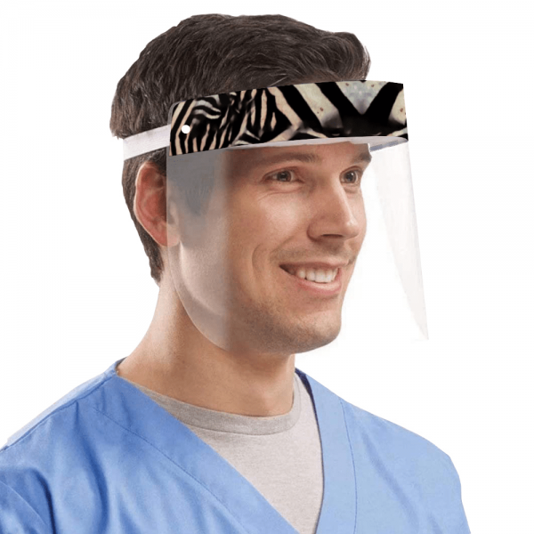 Zebra Print Protective Full Face Shield