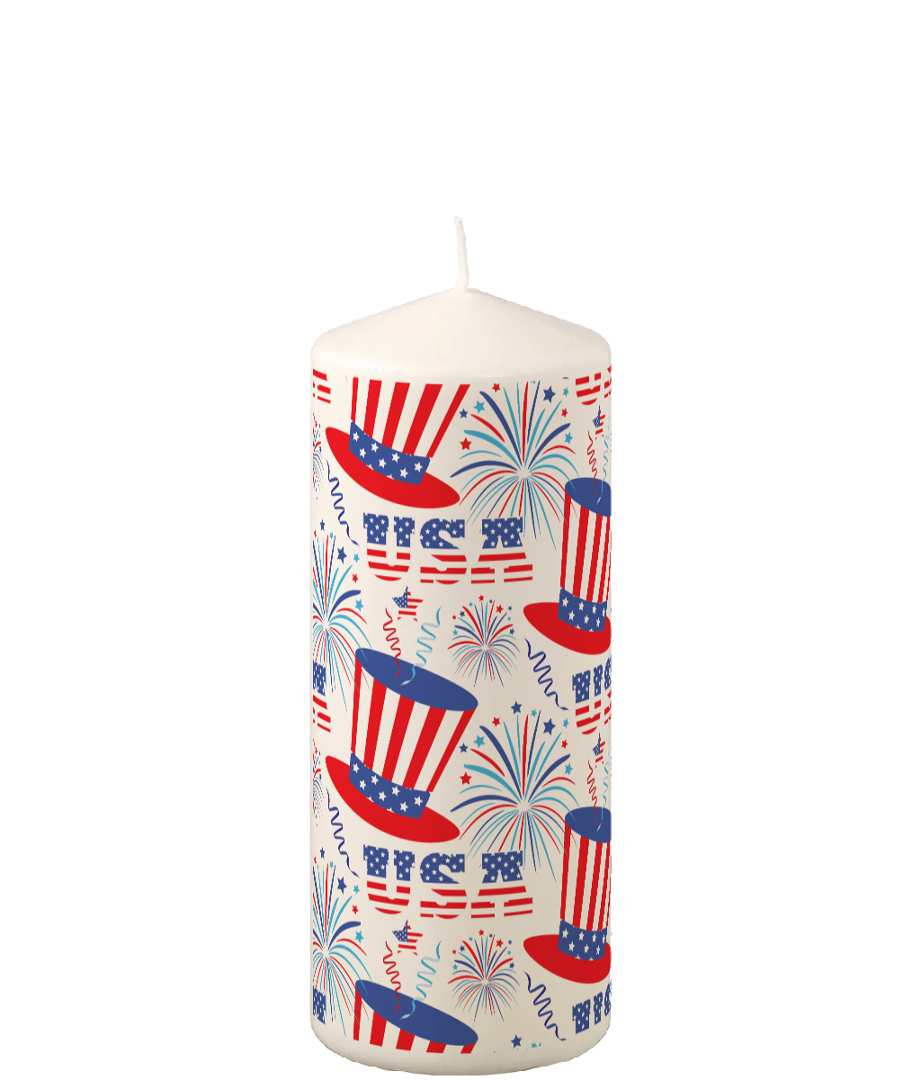 Pillar Candle USA 4th of July